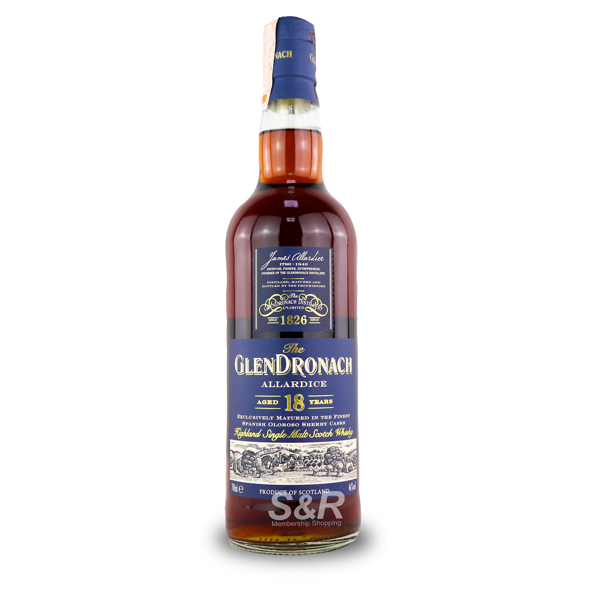 The GlenDronach Allardice Aged 18 Years Highland Single Malt Scotch Whisky 700mL